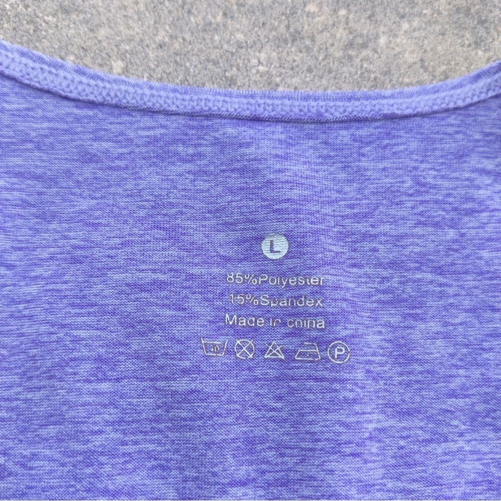 Purple Tank Top and Patterned Leggings Set - Picture 3 of 12
